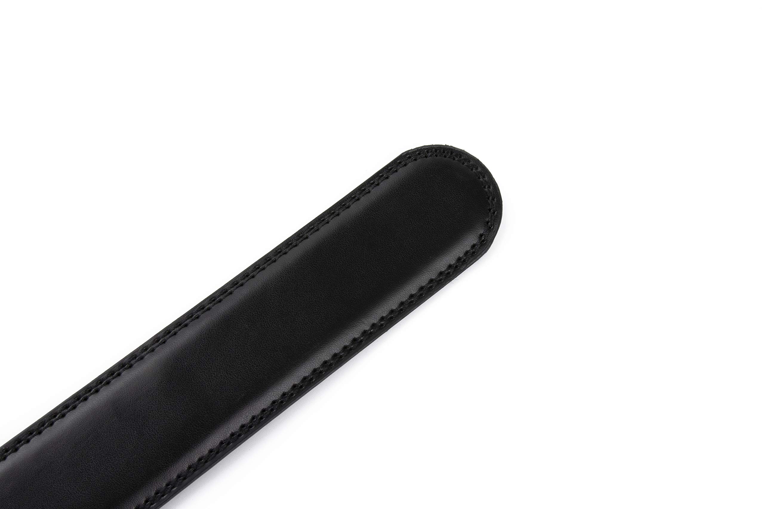 Contacts Genuine Leather Belt for Men with Autolock Buckle - Micro Adjustable Belt Fit Everywhere | Formal & Casual | Elegant Gift Box (09 Black)… 3