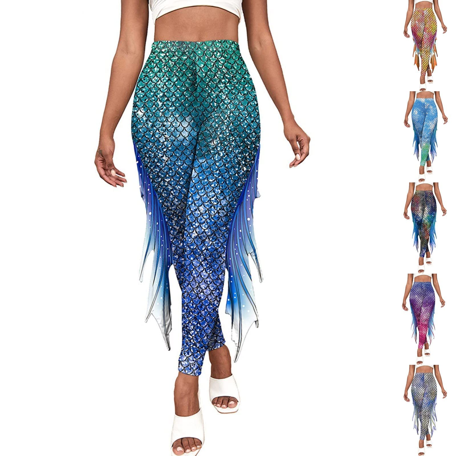 Amazon.co.jp: 2023 レディース マーメイドレギンス フィン付き