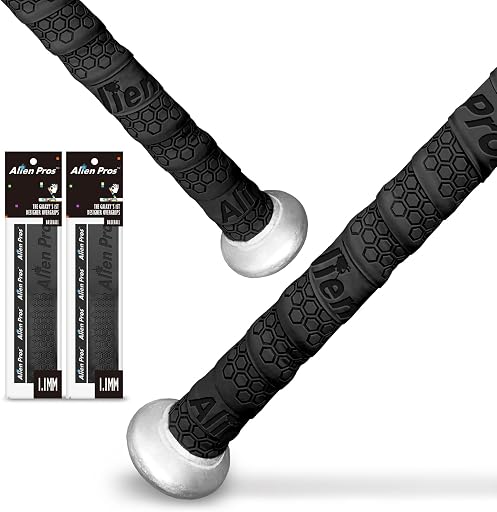 ALIEN PROS Bat Grip Tape for Baseball (2 Grips/4 Grips) – 1.1 mm Precut and Pro Feel Bat Tape – Replacement for Old Baseball bat Grip – Wrap Your Bat for an Epic Home Run (2 Grips/4 Grips)