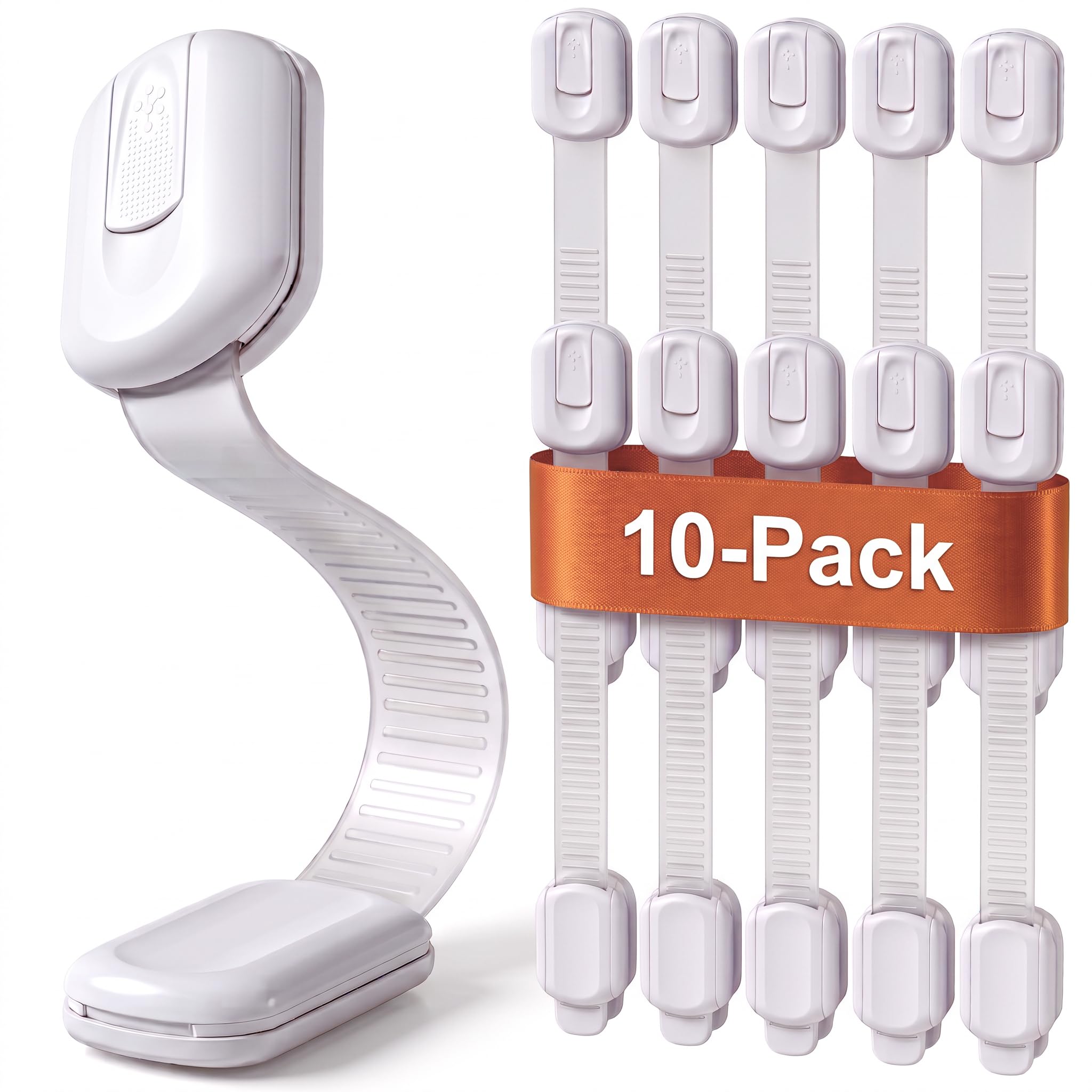 Wappa Baby Safety Strap Locks (10-Pack)