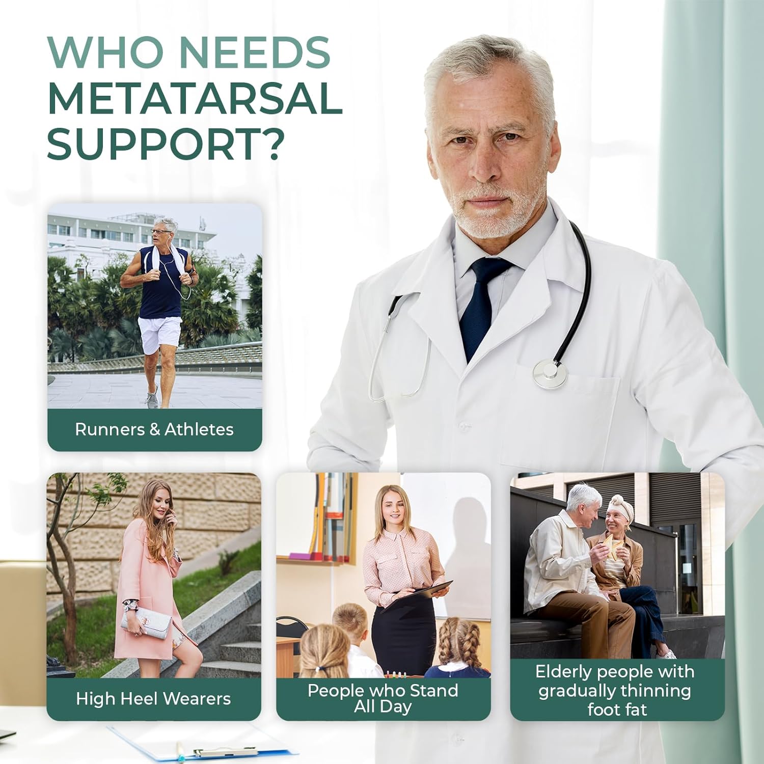 Welnove Metatarsal Pads with Bunion Relief - Upgraded Plush Lining - Ball of Foot Cushions for Metatarsalgia, Sesamoiditis, Morton's Neuroma - Forefoot Protection Sleeve with for Women Men (Size S) - Image 4