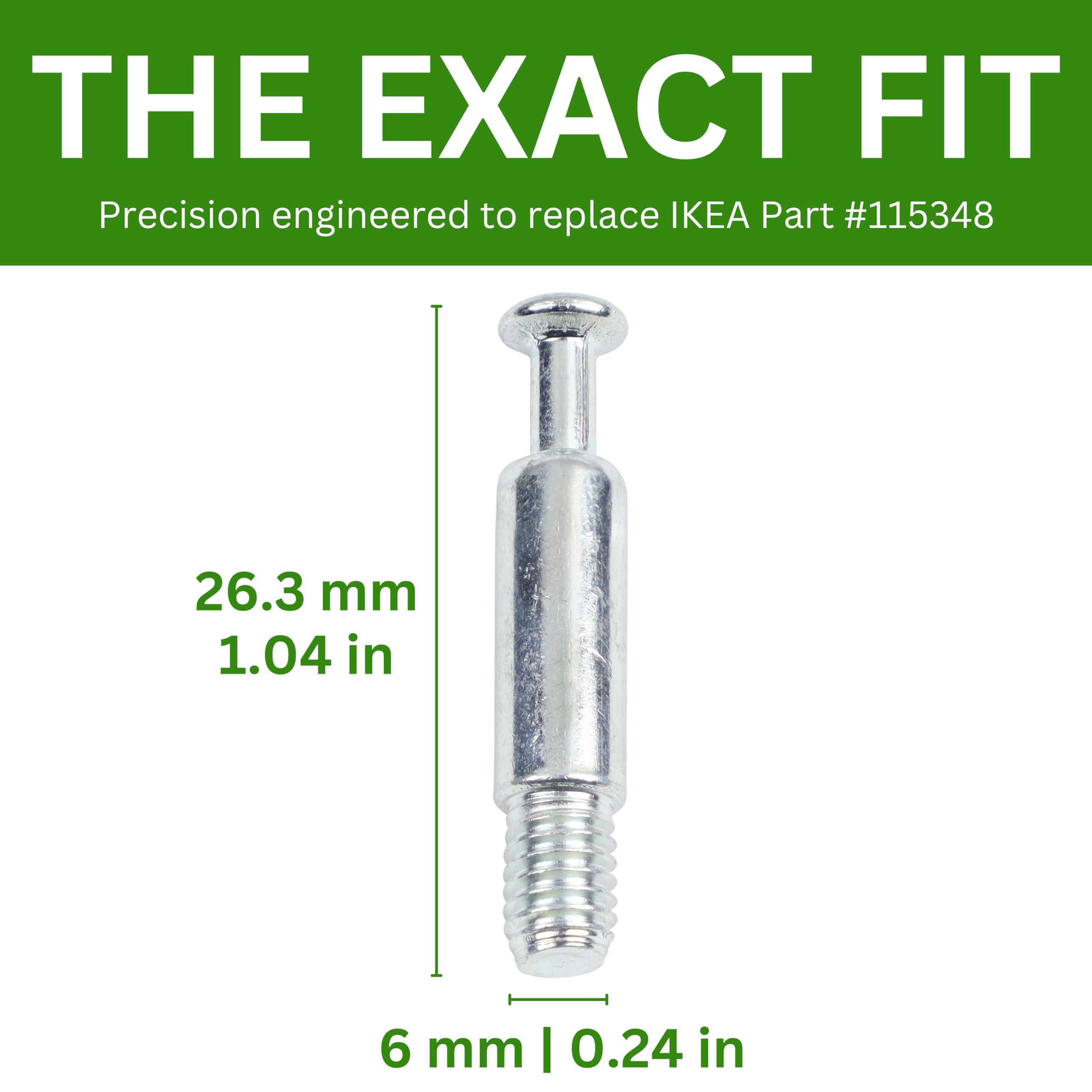 Amazon.com: Spare Hardware Parts Cam Lock Screw M6 26.3MM