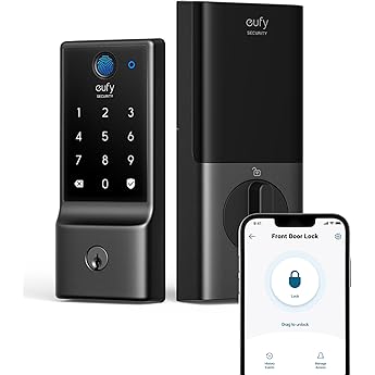 eufy Security Smart Lock C220 Pack with Square Door Handle