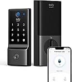 eufy Security Smart Lock C220, Fingerprint Keyless Entry Door Lock, Built-in Wi-Fi, App Remote Control, Front Door Smart Lock Deadbolt, 8Months Battery, Reliable Power, IP53 Waterproof, BHMA Grade 3