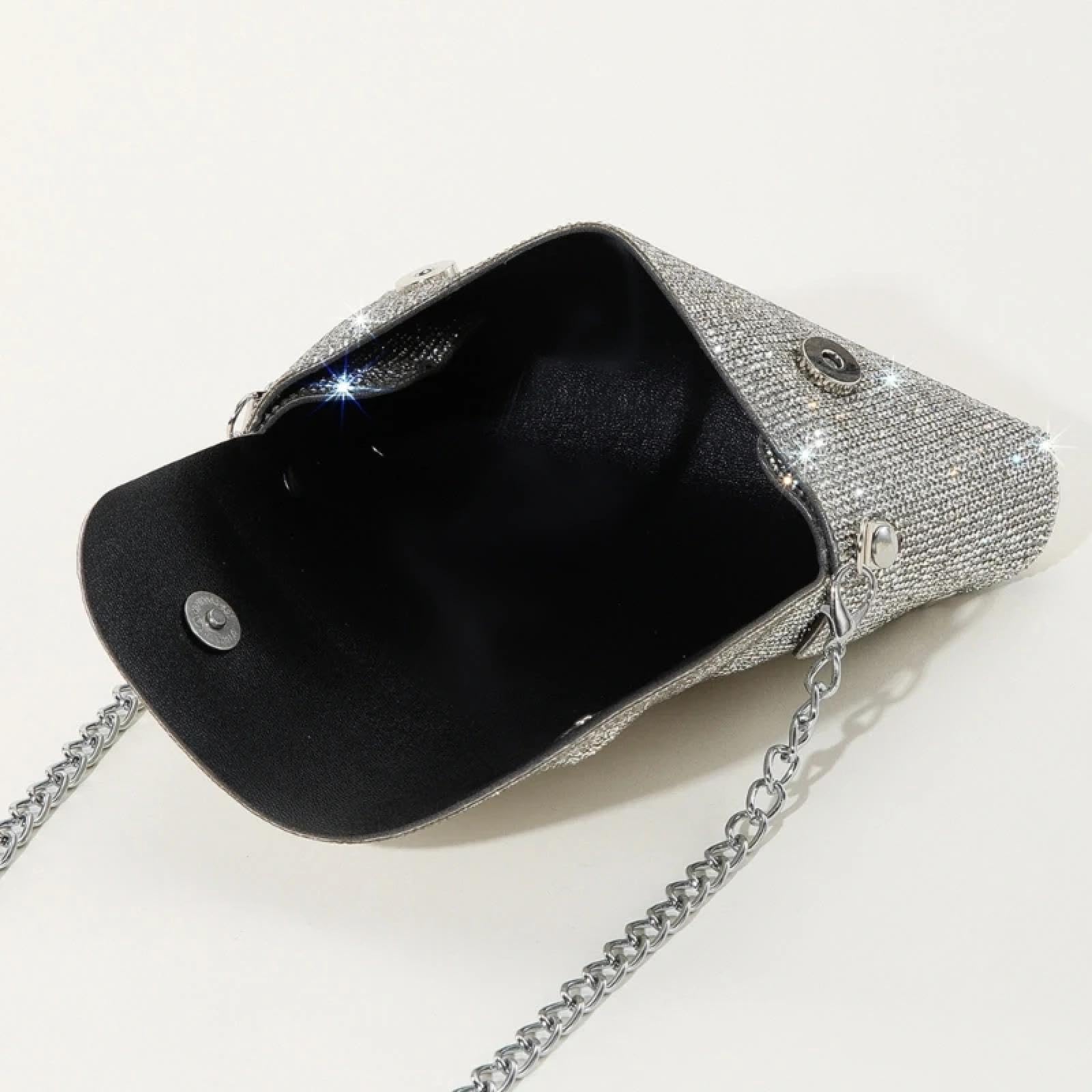 Abendtasche Damen Clutch Frauen Strass Glitzer Braut Clutch Umschlag Abend Tasche Party Abschluss Ball Hochzeit Handtasche Elegante Kette Schulter Umhängetasche