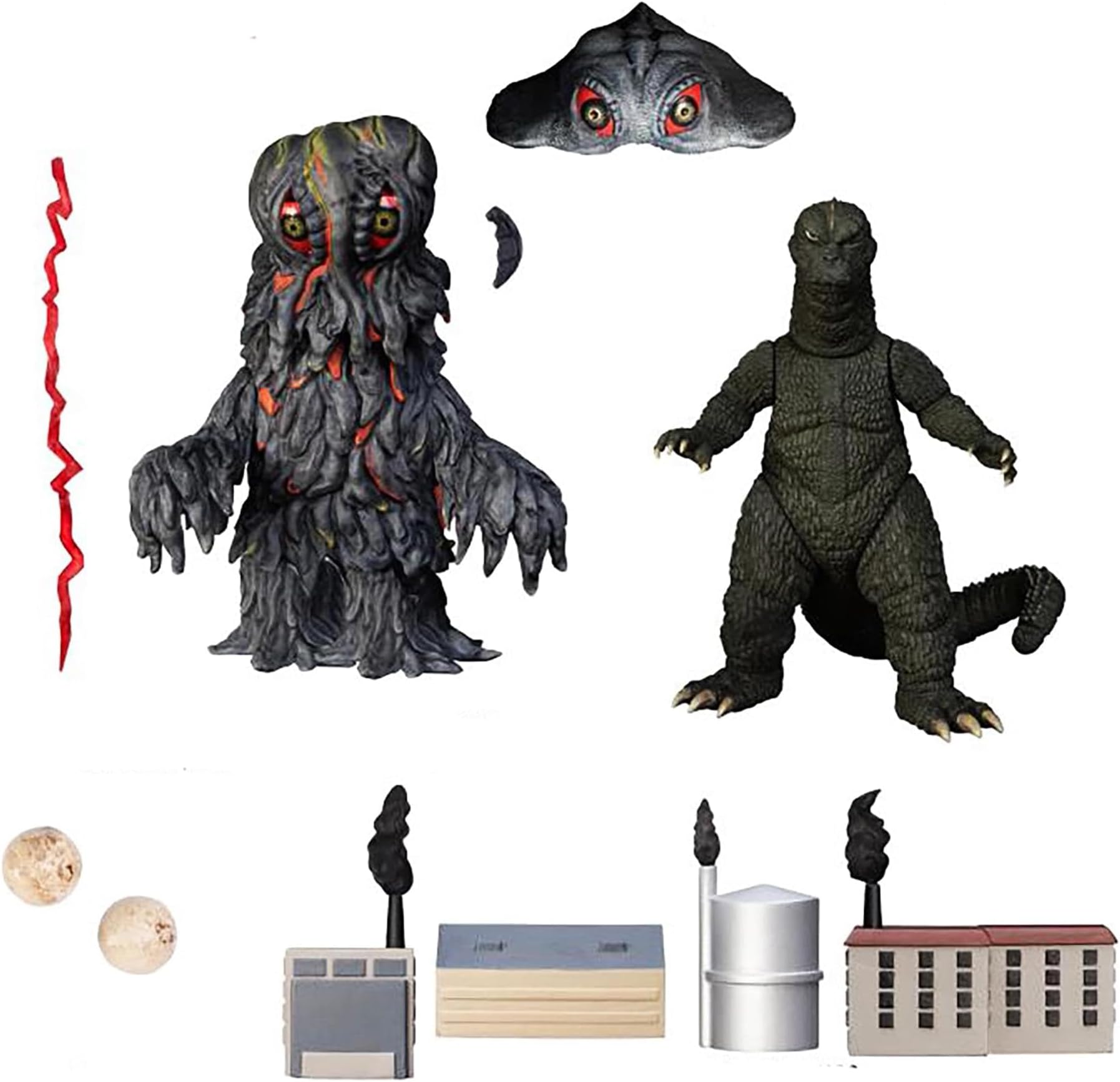 Godzilla vs Hedorah 5 Points Set of 3 (1971) Action Figure Deluxe Boxed Set Made of Plastic