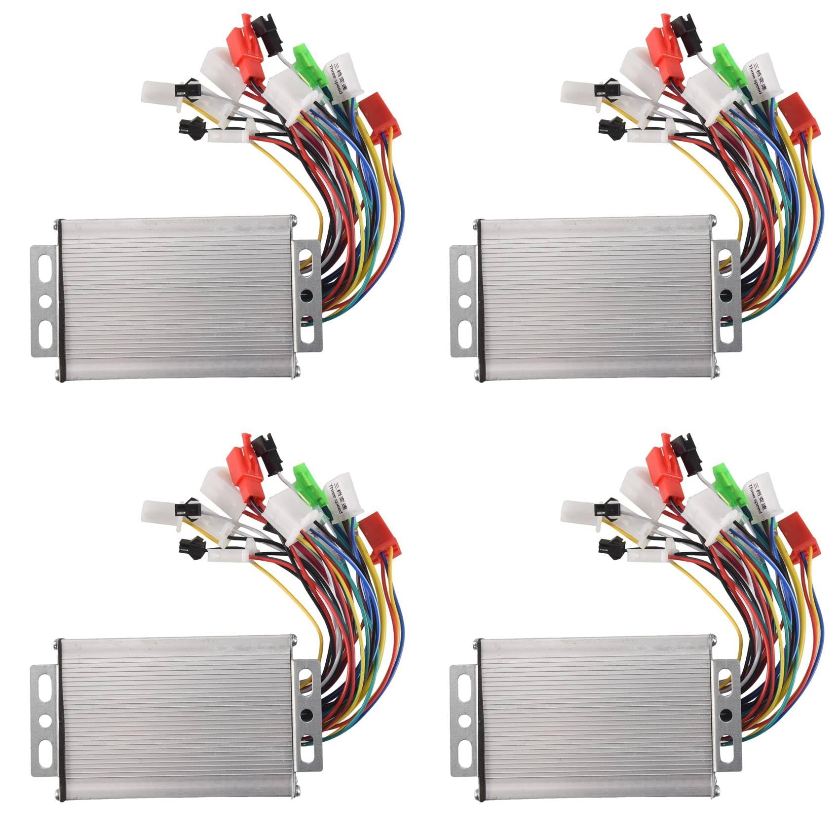 4X Regolatore del Motore della Bici Elettrica 36V/48V 350W12 Regolatore del Motore di CC del Tubo per Il Motorino della Bici Elettrica della Bicicletta Elettrica