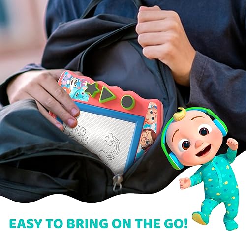 Miniatura 6 de Lollipop Cocomelon - Boceto magnético con 3 sellos magnéticos, almohadilla de dibujo creativa para niños y niños pequeños a partir de 3 años,