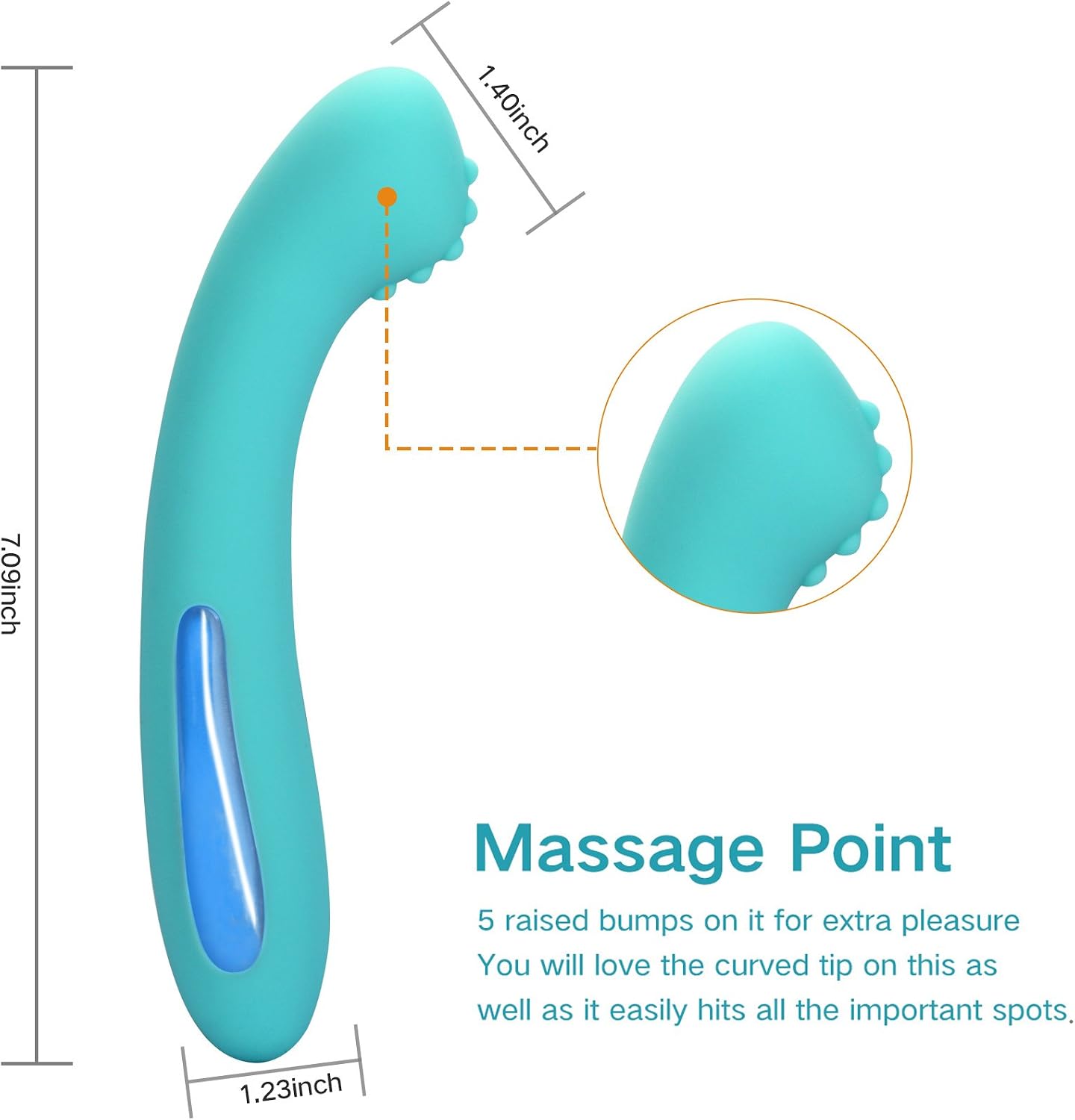 Rechargeable Powerful Dildo - 7 Functions Clitoral G spot Vibrating Massager - Body Safe Silicone and Waterproof - Help You Reach Orgasm More Often - Great Addition to Your Toy Box (Teal)