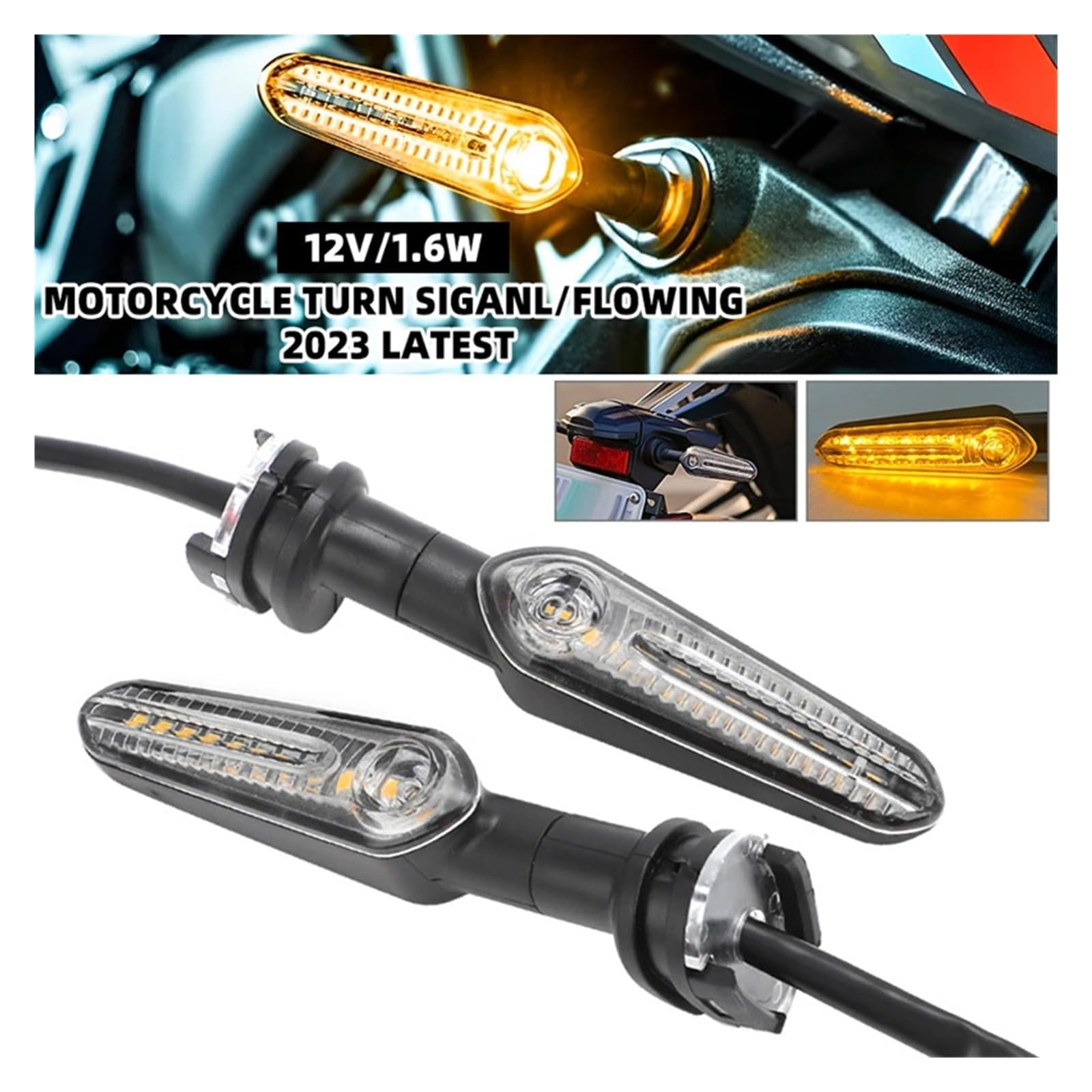 Indicadores de motocicleta Para Yamaha FZS V3.0 2019-2023 Intermitente de motocicleta Intermitente secuencial de motocicleta Luces intermitentes LED con efecto de agua corriente