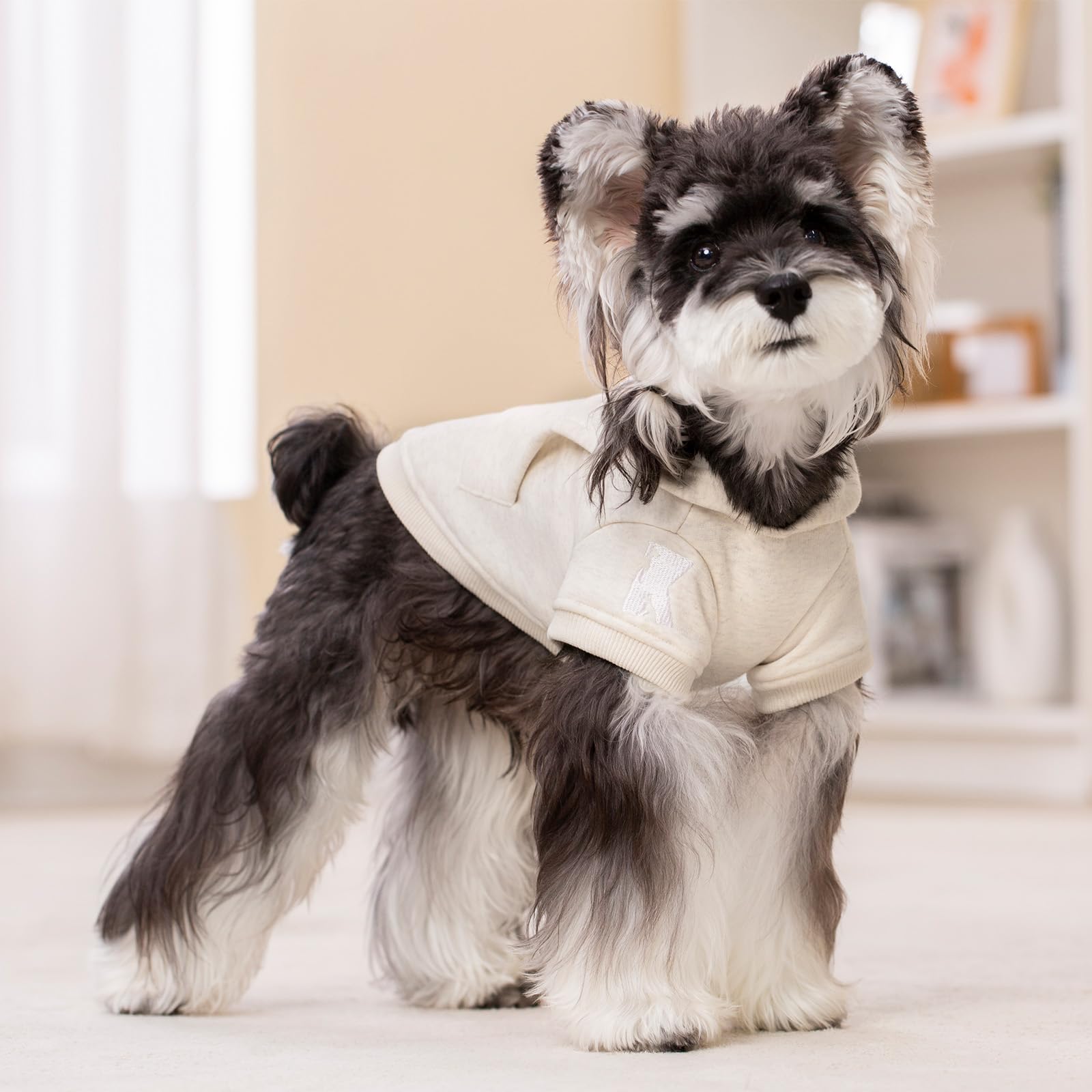 Koneseve Sudadera con capucha para perro, suéter de gato cálido con bolsillo, ropa suave para el uso diario, sudaderas básicas con capucha, ropa de abrigo de invierno, camiseta cómoda para todas las