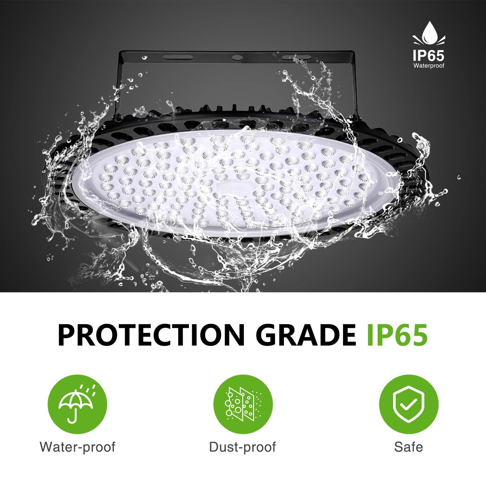 500W UFO LED High Bay Light 6000-6500K Cool White LED Workshop Light Ultra Thin Factory Warehouse LED Industrial — view 7