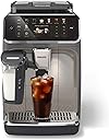 Philips 5500 Series Fully Automatic Espresso Machine, LatteGo Milk System, Integrated Grinder, 20 Hot & Iced Coffee Pre-Sets, Quick Start, SilentBrew, 15-Bar Pressure, Black Chrome (EP5544/94)