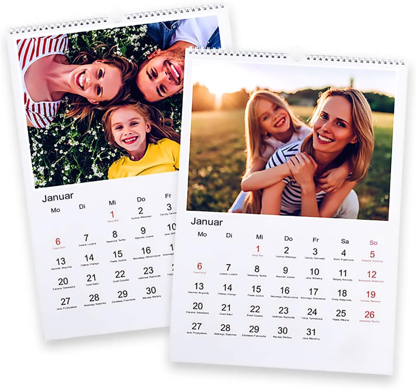 Calendrier photo mural personnalisé 2027 A3 – 5 exemplaires