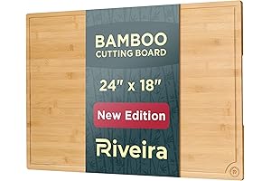 Riveira Exquisite Bamboo Cutting Board: 24X18
