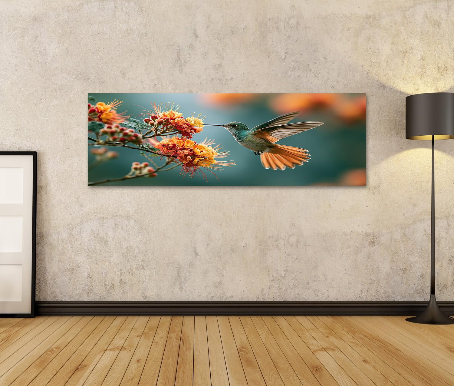 islandburner Cuadro sobre lienzo con diseño de colibrí mágico, diseño panorámico, edición T1