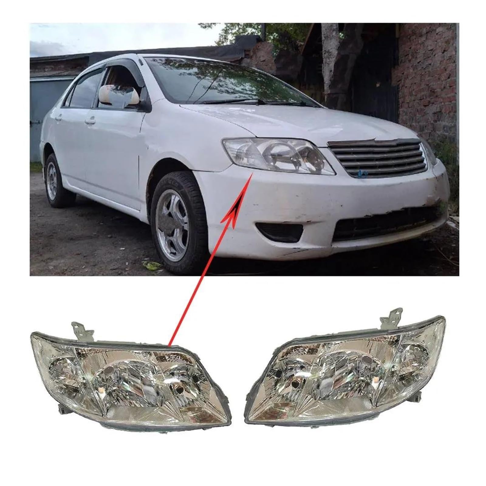 Amazon | 車用ヘッドライト ペアの車ヘッドライト 81150-1E500 81150