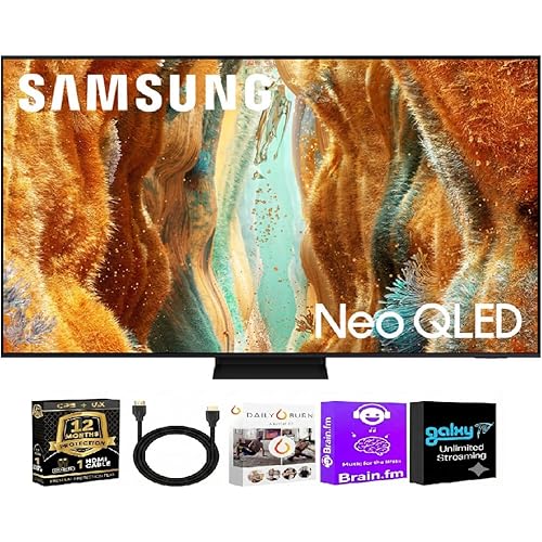 Samsung 85 Inch Class Neo QLED 4K QN70F Vision AI Mini LED Smart TV (2025) with HDR, Motion Xcelerator + HDMI Cable + Streaming Bundle + 12-Month CPS Protection