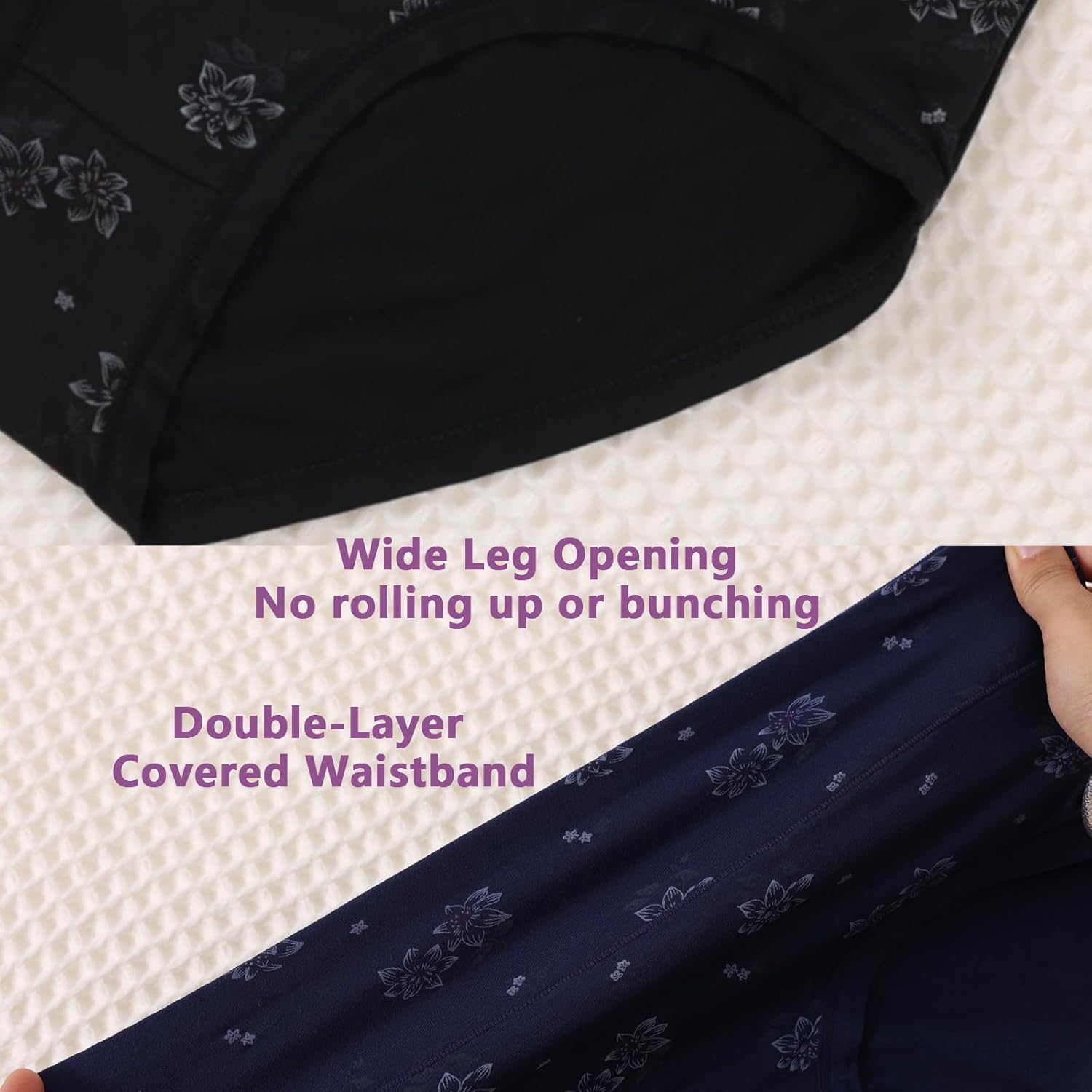 Women's Plus Size Panties Floral Print Ladies Panties High-Waist Brief Panties 5 Pack XL-5XL - Image 5