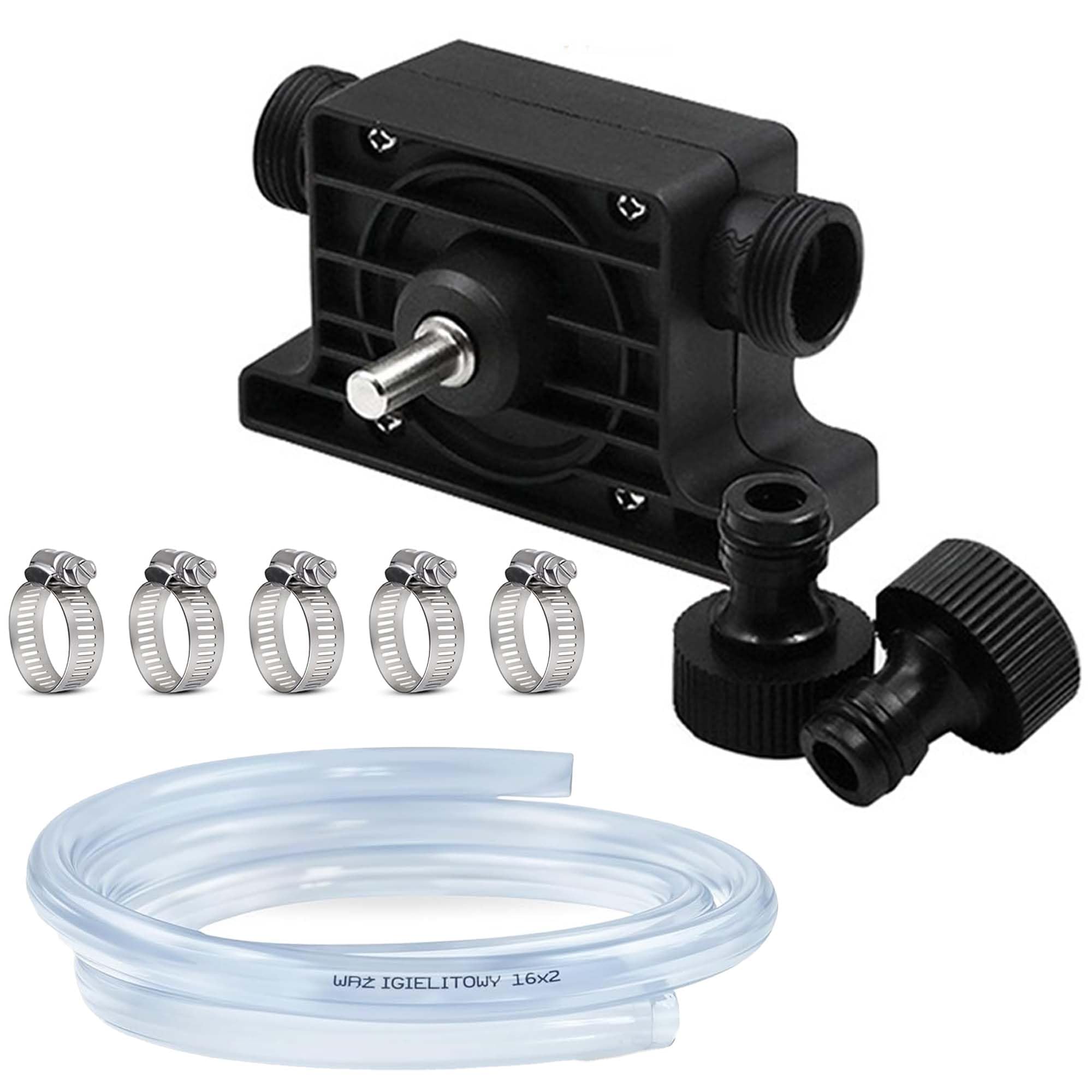 Bohrmaschinenpumpe mit 2M Schlauch: Hohe Durchflussmenge Akkuschrauber Pumpe Bohrmaschine Tragbar Pumpe Bohrmaschine für Öl Dieselmotoren FlüSsigwasser Kraftstoffe Wasser