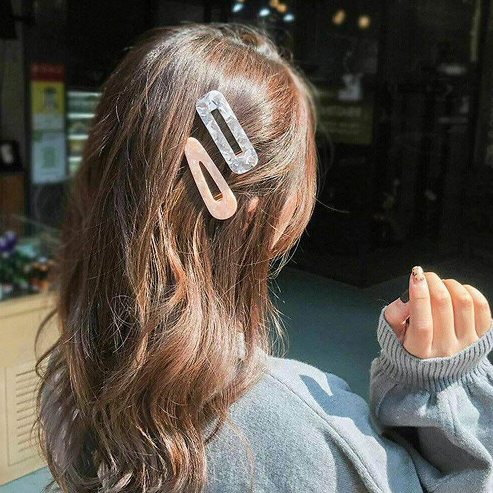 Ash & Roh® - Fashion Acrylic Hair Clips Non-Slip Large Barrettes Geometric Acrylic Resin Alligator Hair Clip Hair Pins Barrettes for Women Ladies Hair Accessories (10 PCS COMBO) 1