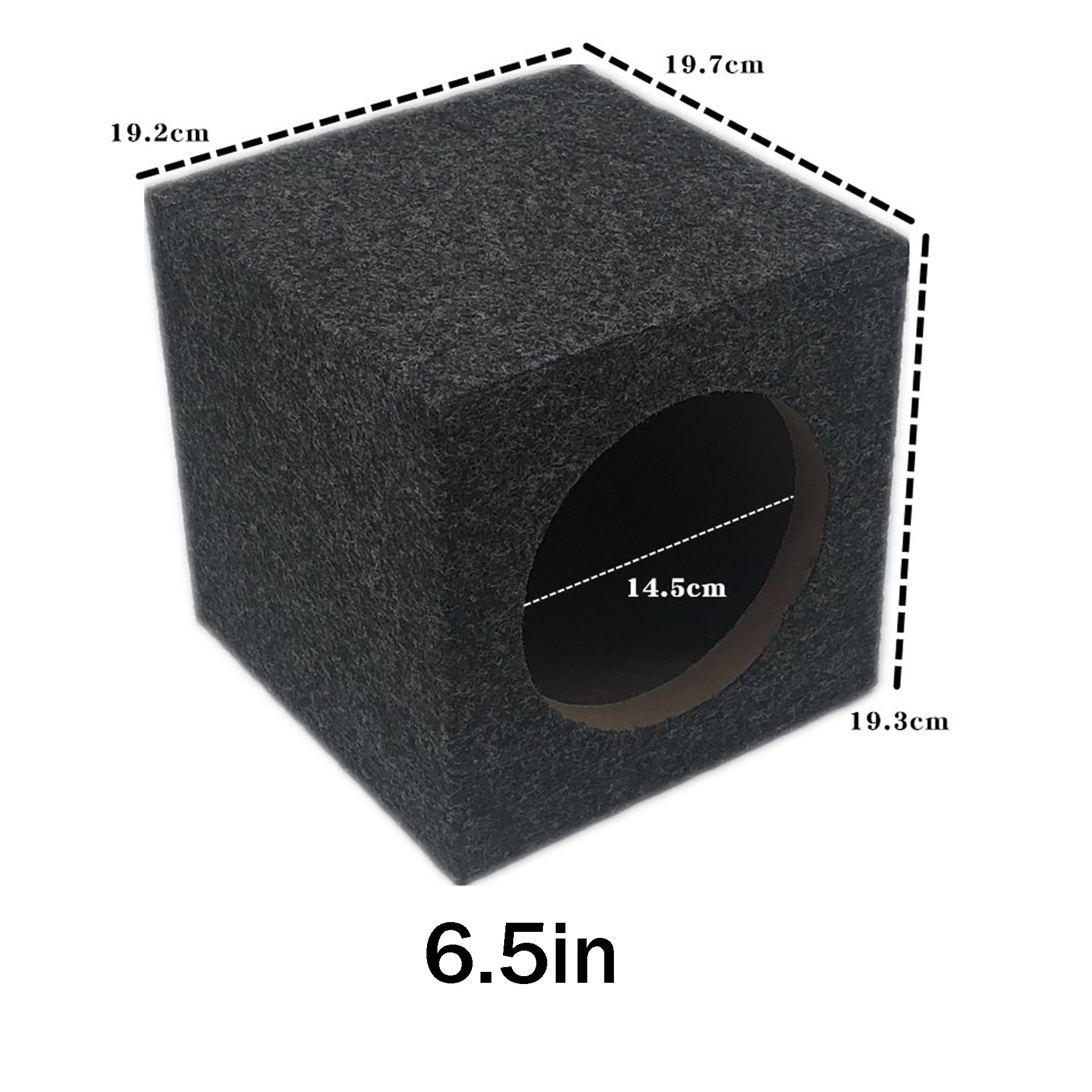 Custodia per subwoofer per auto, robusta cornice sigillata, migliora la qualità audio per casa, veicolo, pubblico (16,5 cm)