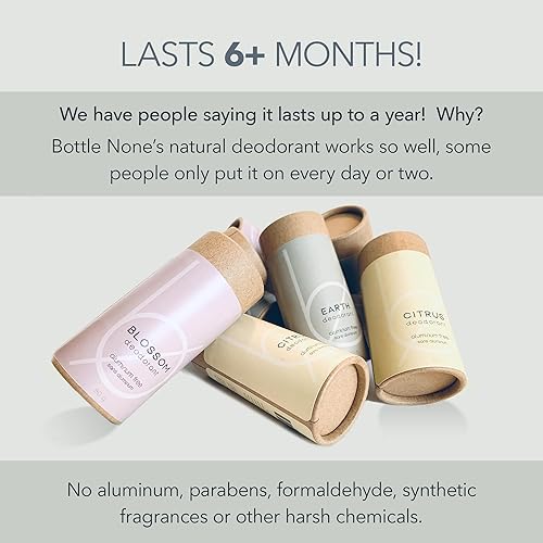 Miniatura 10 de BOTTLE NONE - Desodorante sin bicarbonato de sodio Blossom  Desodorante sin aluminio con zinc, polvo de magnesio y aceite esencial de grado