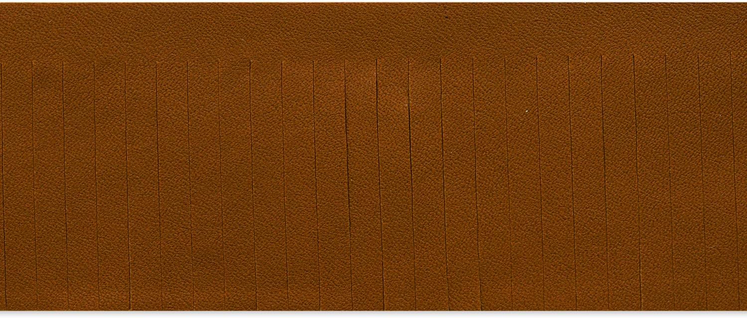 Trims by the Yard 2" Premium Vegan Leather Fringe Trim | Black | (5 yard cut)