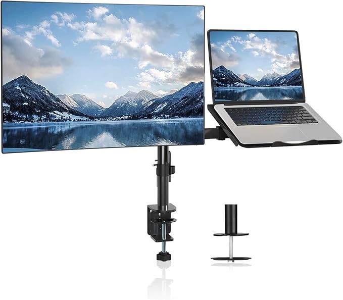 suptek Supporto per Braccio per Monitor da Tavolo per Notebook per schermi da 13-27" | Supporto per Monitor bloccato MD6432TP004