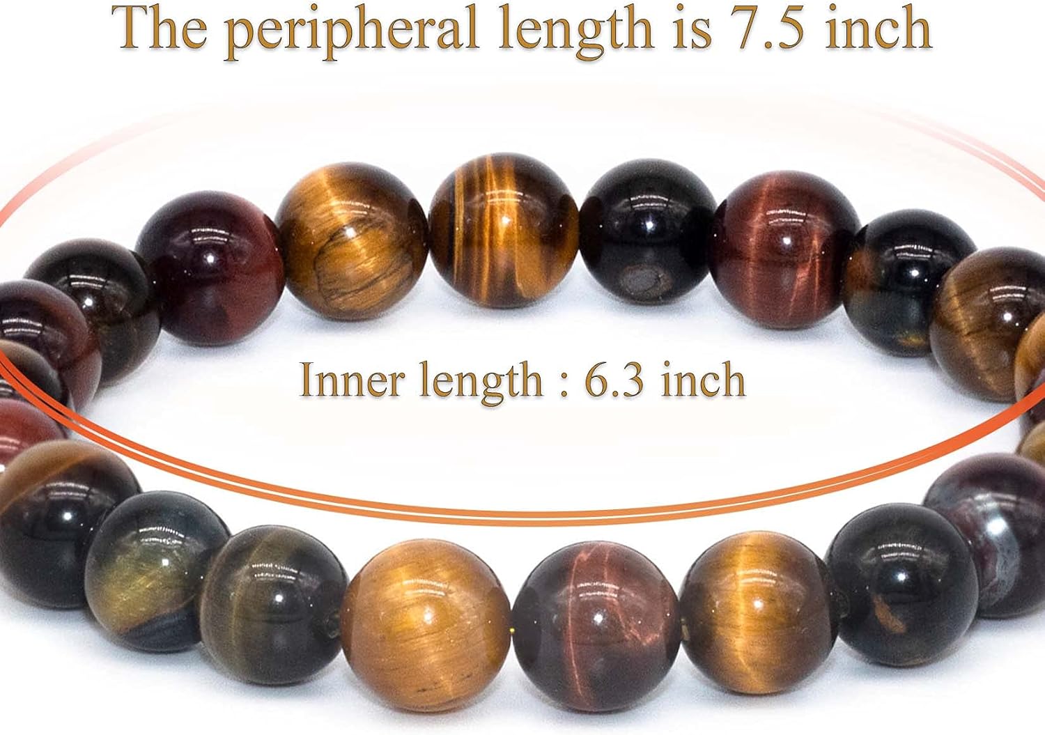 DAZCOLO 8mm Natural Gemstone Stretch Bracelet, Handmade Unisex Crystal Bracelets for Meditation, Yoga, Spiritual Healing & Positive Energy - Image 3