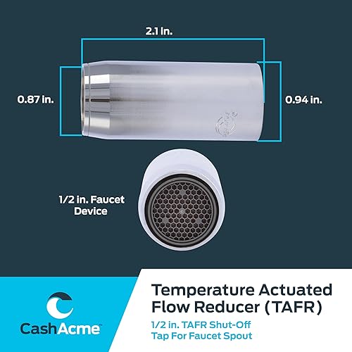 Miniatura 5 de Cash Acme Reductor de flujo accionado por temperatura para grifo (TAFR), cromado, accesorios de plomería de latón, 24719