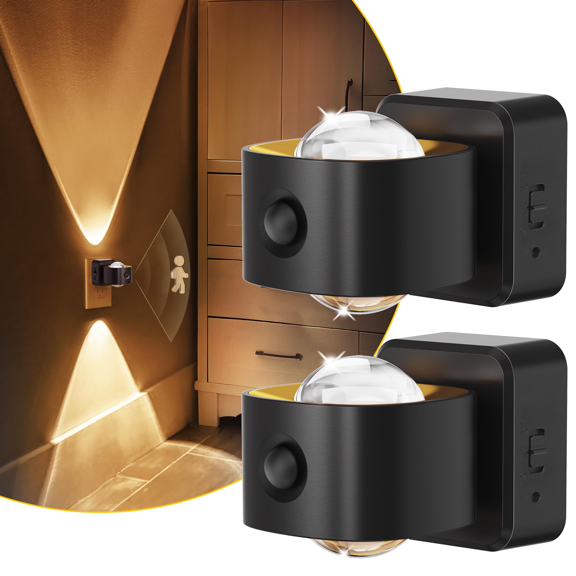 L LOHAS LED Night Light, Motion Sensor Night Lights Plug in Wall Projector