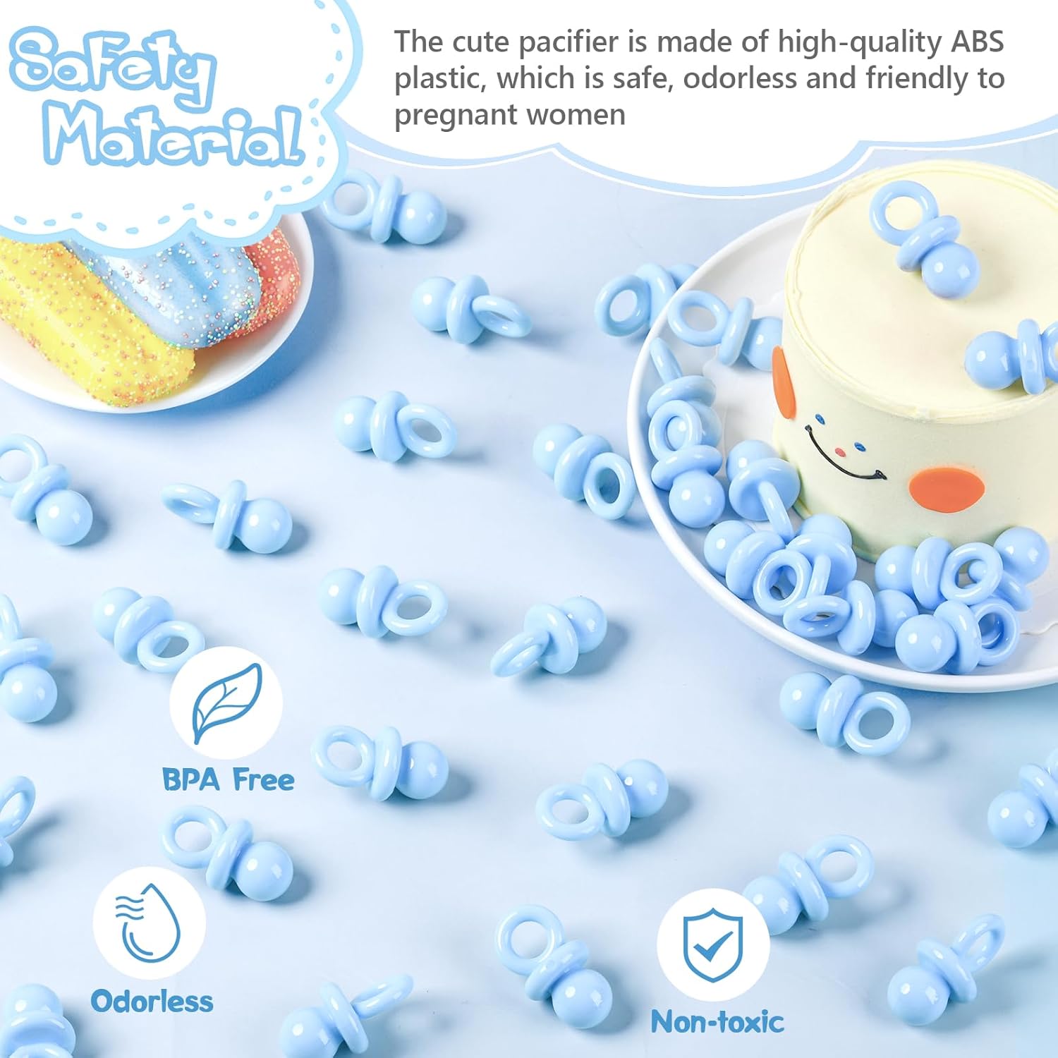 ベビーシャワーゲームボーイ用プラスチック製おしゃぶり36個 1.75インチ かわいいベビーシャワーおしゃぶり デコレーション DIY