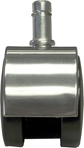 Miniatura 2 de Ruedas giratorias de repuesto estándar cromadas de 2 pulgadas para silla de oficina, juego de 5 - S3939-5