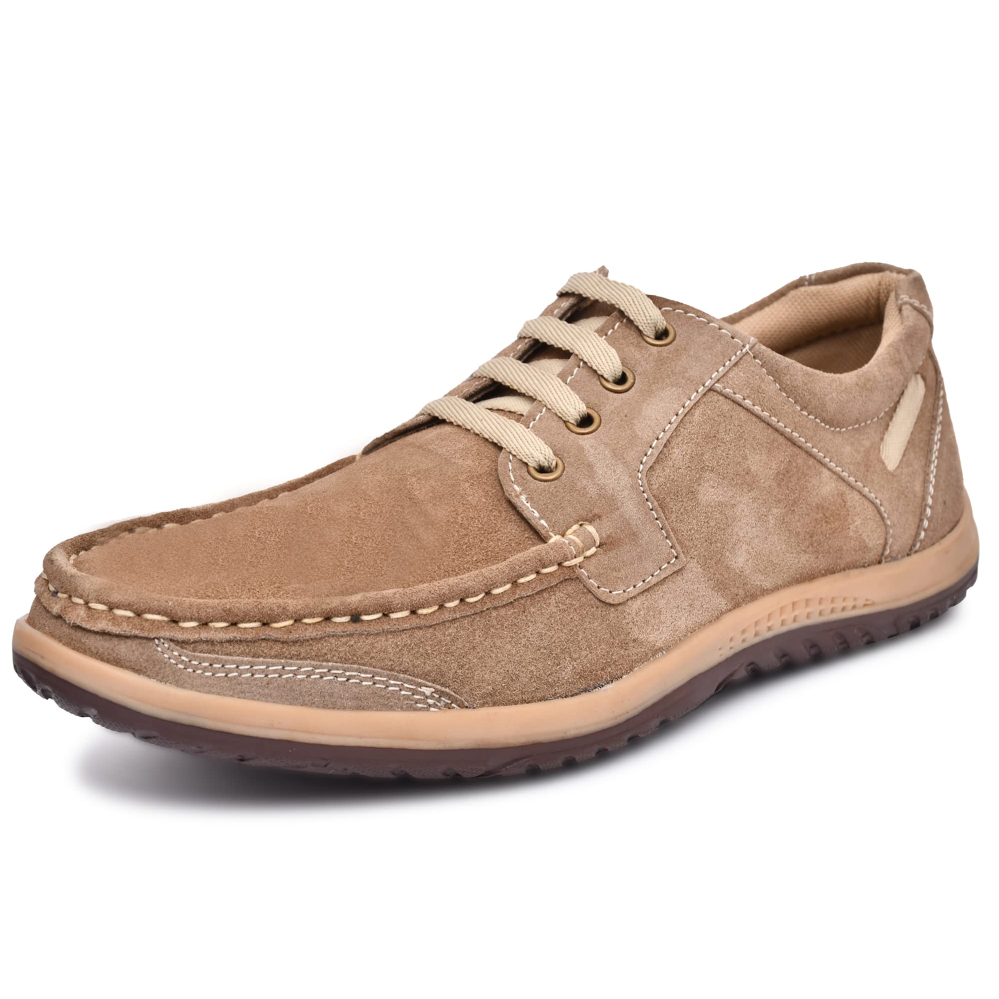 OTOOS Men's Suede Leather Casual/Stylish Lace-Ups Loafer