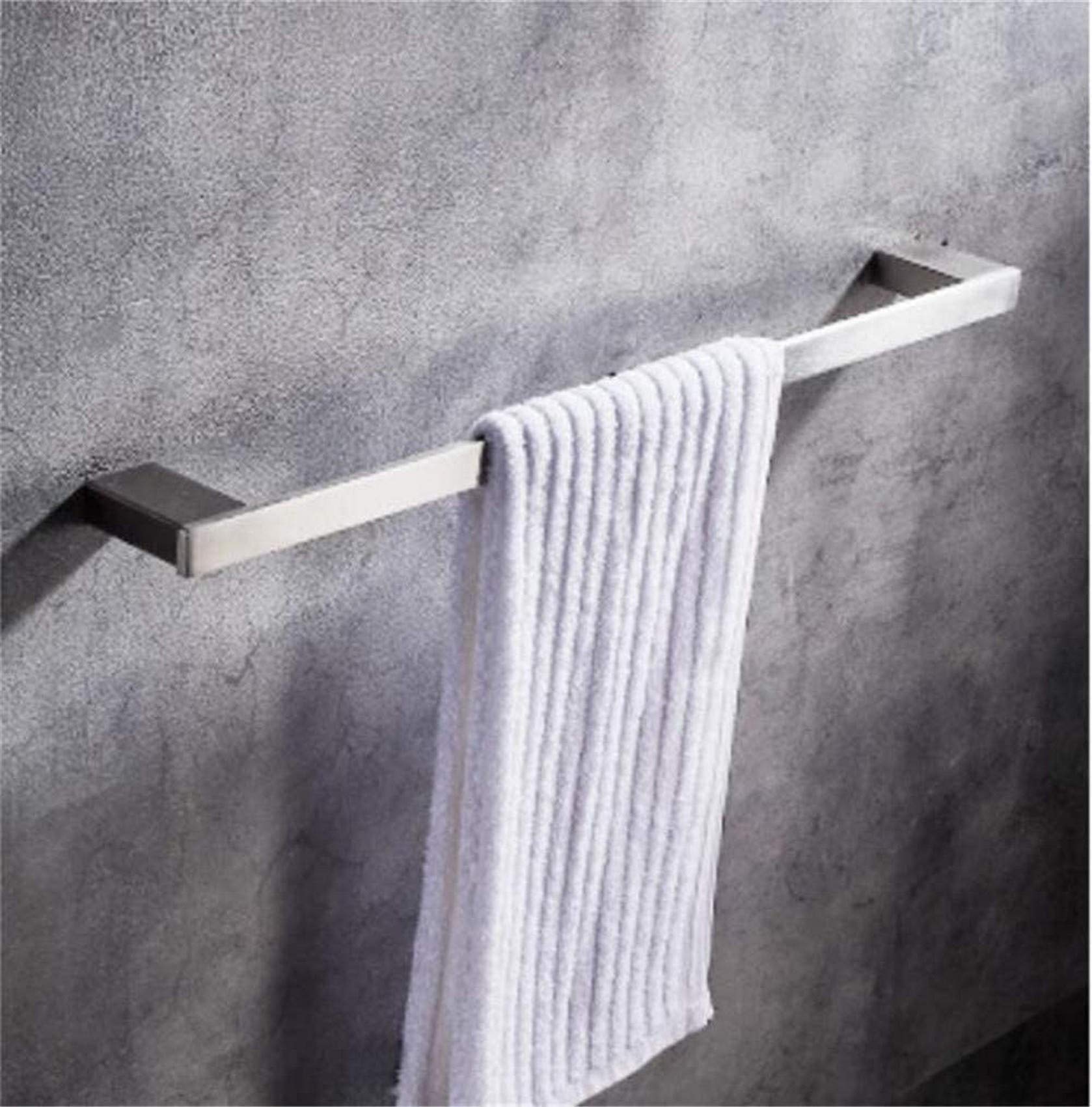 FGXHHS 304 stainless steel Brushed Towel rack,Matte Single pole Thick towel bar,Rust For Bathroom Kitchen Office-B 40cm(16inch)