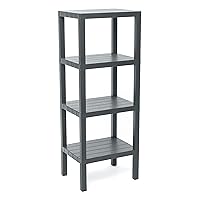 TATAY Scaffale Bagno a 4 Ripiani | Resistente all’Umidità | Inclusi Viti e Compatibile