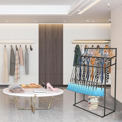 Miniatura 2 de Perchas para cinturón de pie para armario de hombres, soporte de exhibición de bufandas, estante de exhibición de ahorro de espacio, para corbatas,