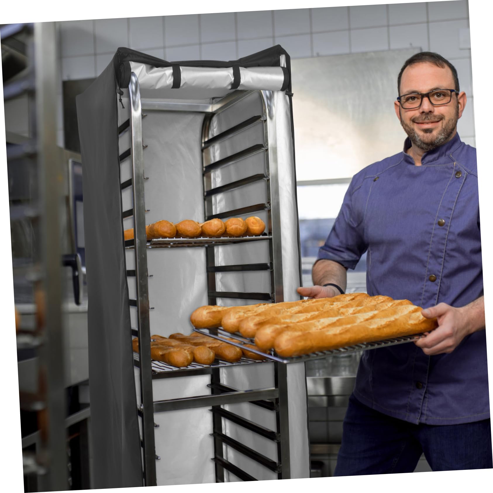 Copertura Per Carrello Da Forno Oxford Protezione Per Teglie Da Forno e Panetti Design Elegante e Funzionale Misure Adatta Per Cucine e Pasticcerie