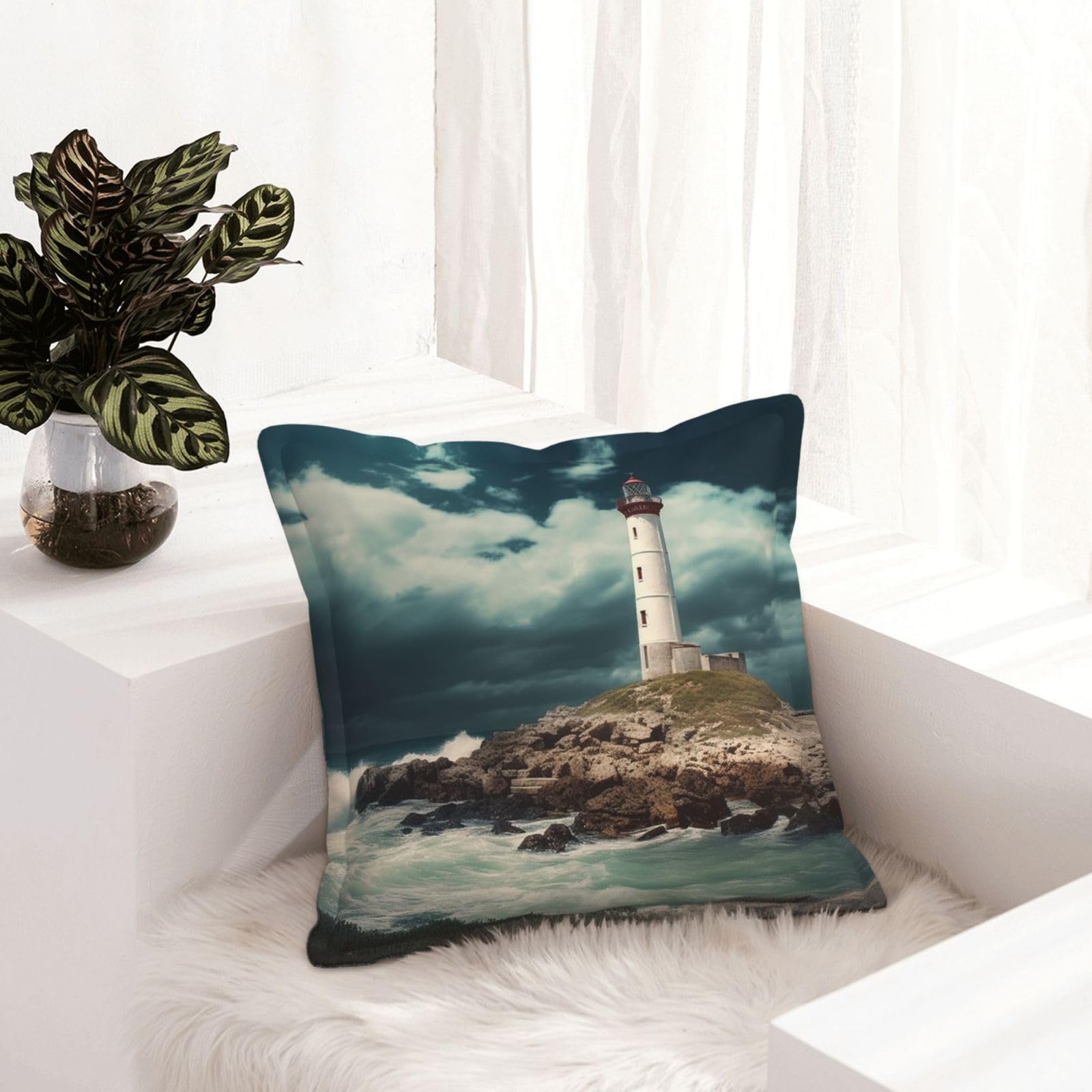 Housse de coussin déco bord de mer 45 cm pour sublimer votre canapé et votre salon rustique