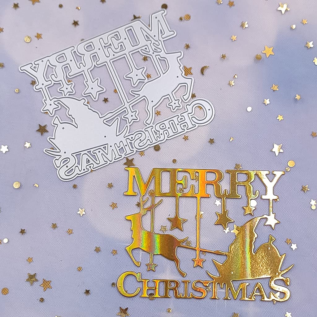 Kerst Eland Slee Metalen Stansmessen Stencil DIY Scrapbooking Album Papier Kaart Template Mold Embossing Craft Decoratie Scrapbooking Die Cuts