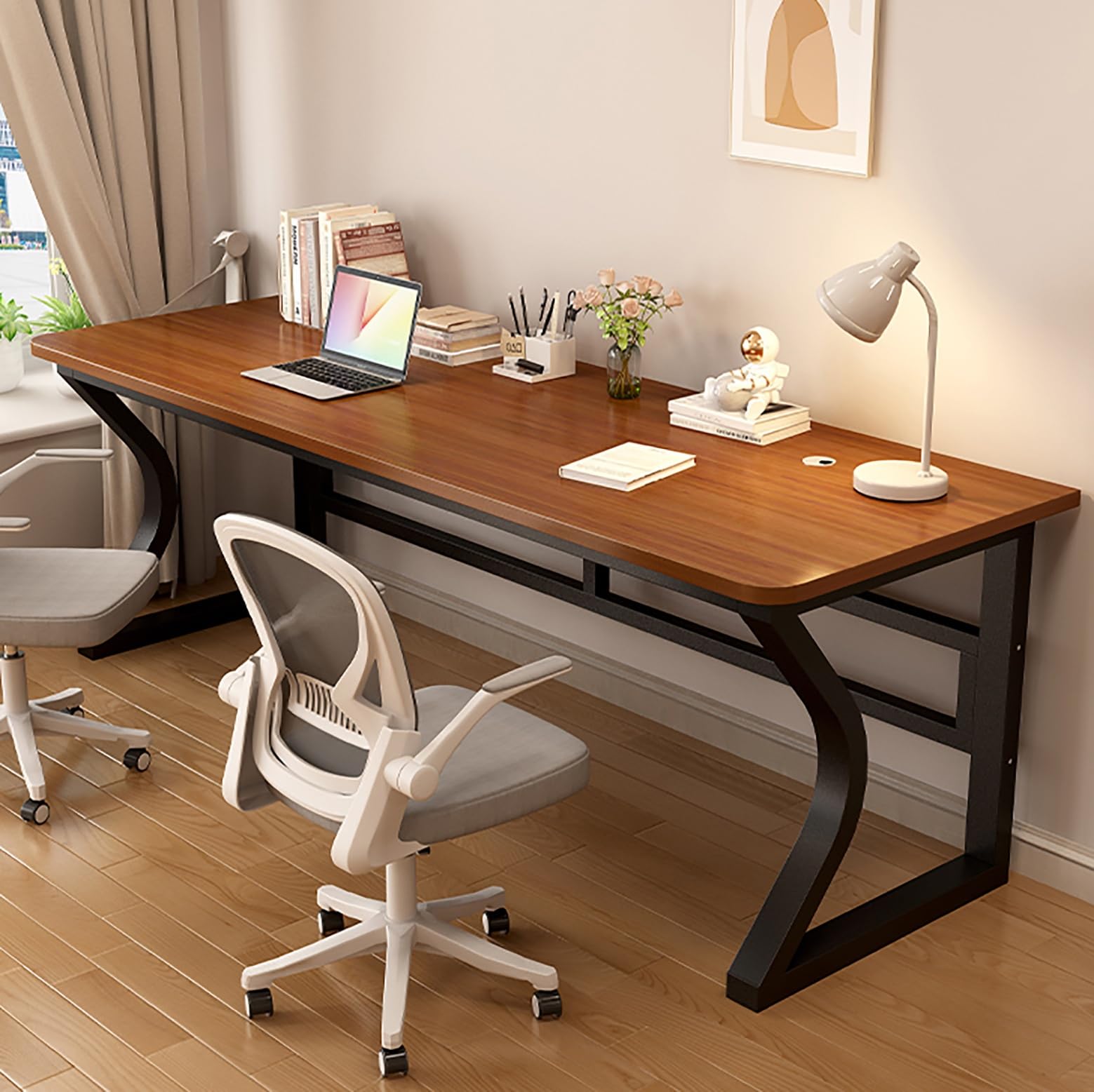 CGCSYZ Computer Gaming Desk, Dual Motors Standing Desk,Study Writing Table, Modern Simple Style, Simple Assembly, Steel (C 100x60x75cm)