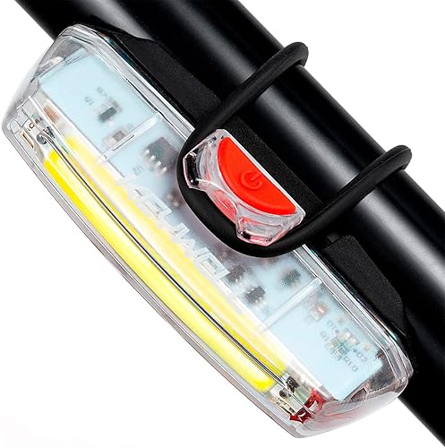 Luz delantera de bicicleta recargable por USB, faro LED súper brillante para bicicleta con indicador de batería baja y modos de funciones de