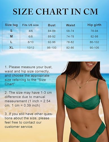 Miniatura 7 de Hatant Bikini Sets for Women Two Piece Swimsuit Spaghetti Straps Bathing Suit High Waisted Bikini Adjustable Swim Suit