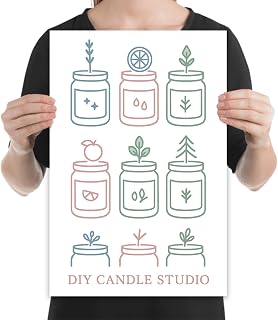 Candle Maker Botanical Scent Chart Poster, Glossy 13x19 Print, Acid Free Paper - Pastel Botanical Wall Art for DIY Candle Labs