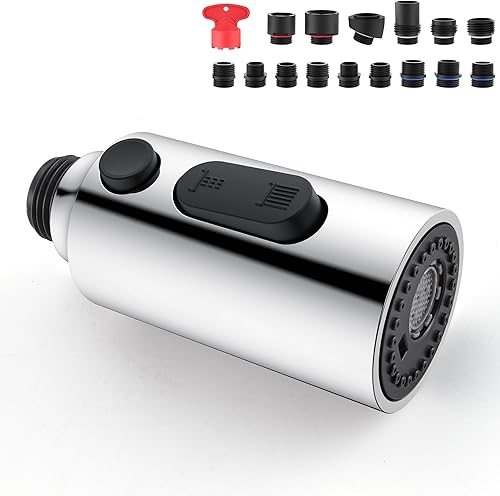 Reemplazo de cabezal de grifo extraíble, cabezal rociador de grifo de cocina de 3 funciones, cabezal de grifo de fregadero de cocina con 10