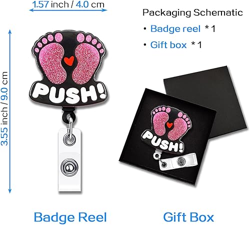Miniatura 2 de YAZMEEN Carrete retráctil para enfermera con clip de cocodrilo I Got The Shot, soporte para tarjeta de identificación, placa decorativa, divertido