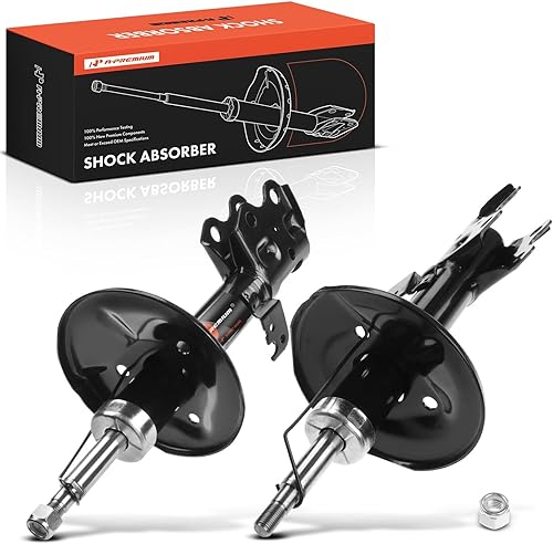 A-Premium Par delantero (2) amortiguadores compatibles con Toyota Prius 2004-2009 Hatchback 1.5L, lado del conductor y del pasajero