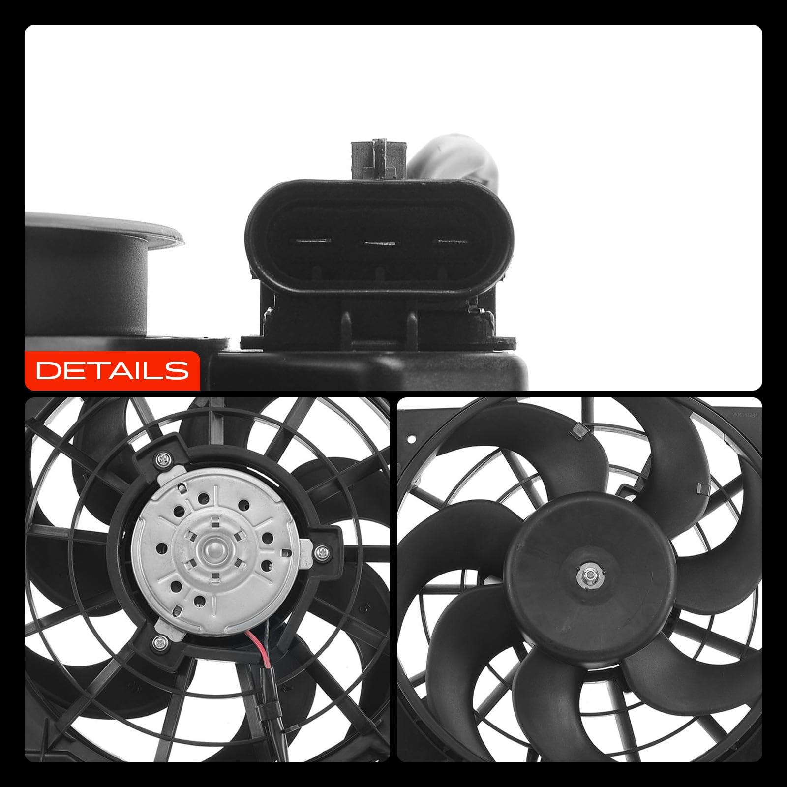 Frankberg Ventola di raffreddamento Ventola Radiatore ad acqua Compatibile con Astra H Caravan A04 1.7L B-Max JK 1.4L Astra H Caravan A04 1.9L Astra H Berlina A04 1.7L Astra H A04 1.7L 1314559