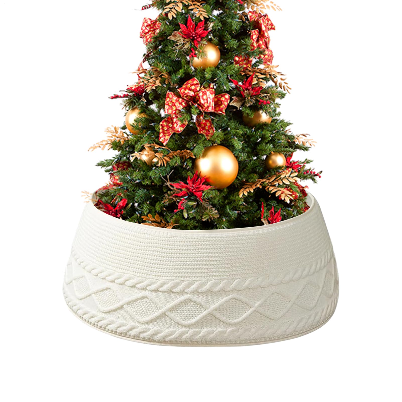 Collier de sapin de Noël rustique jupe de pied de sapin pour entrée et salon